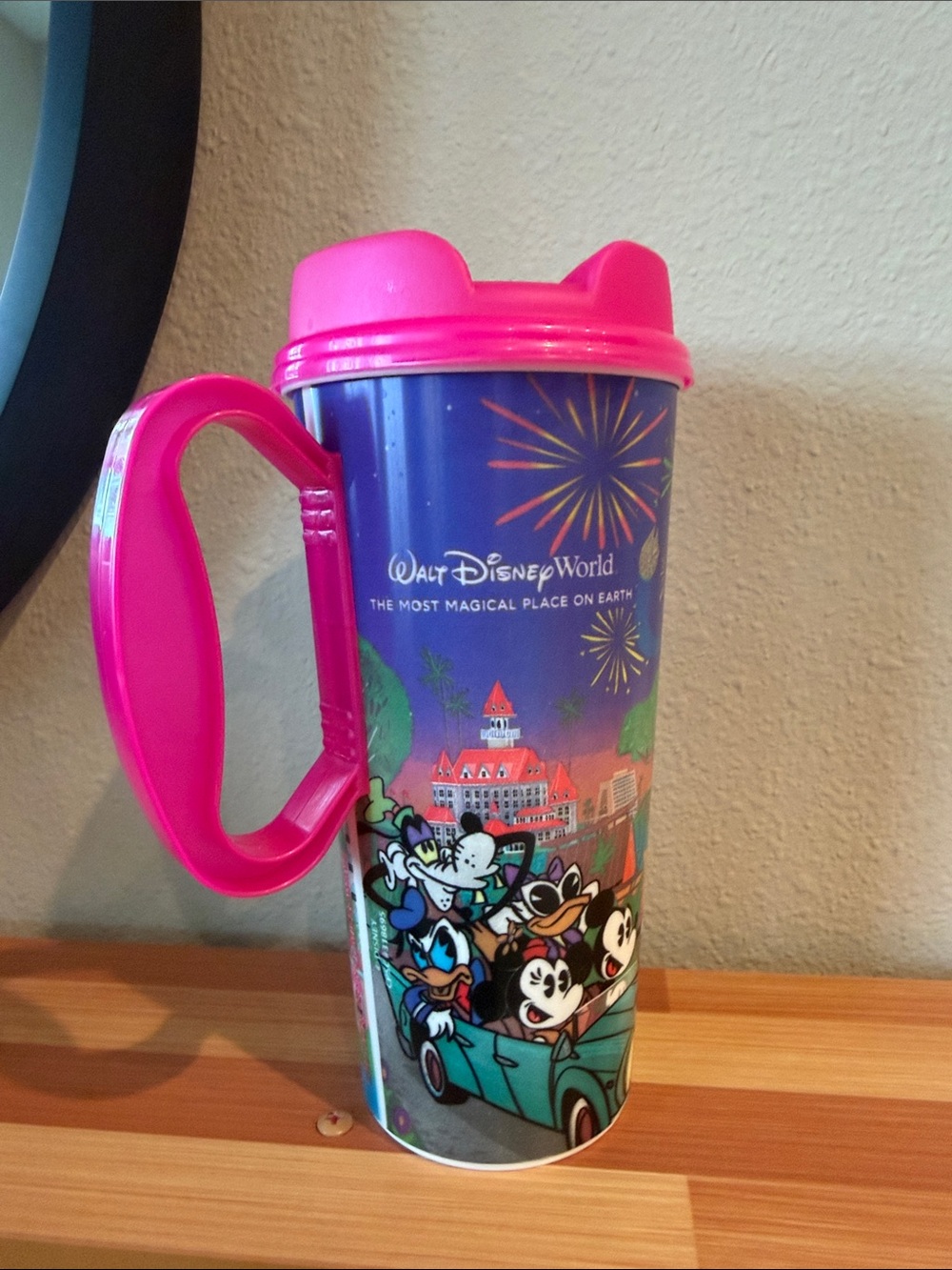 Disney Walt Disney World Pink and Purple Character Travel Tumbler